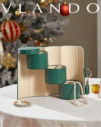 Vista 82 de Vlando Viaggio - Joyero pequeño, caja de almacenamiento para accesorios de viaje