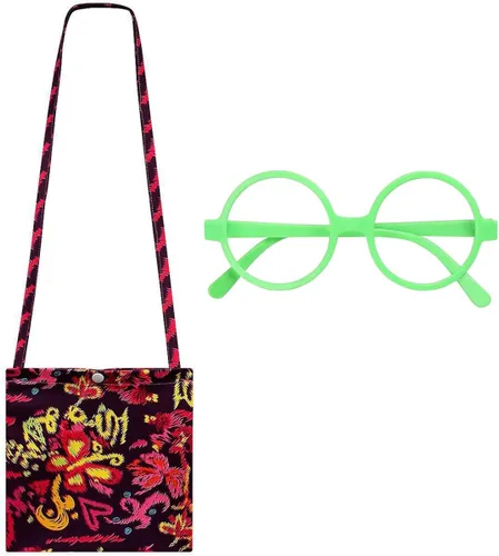 Vista 5 de Newland Disfraz de Mirabel para niñas, ropa Mirabel con bolsa, traje de gafas para niños