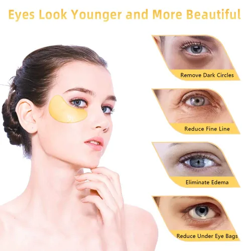 Vista 2 de Parches para debajo de los ojos, 30 pares: ojeras, tratamientos para ojos hinchados, reducen arrugas y líneas finas, parches hidratantes