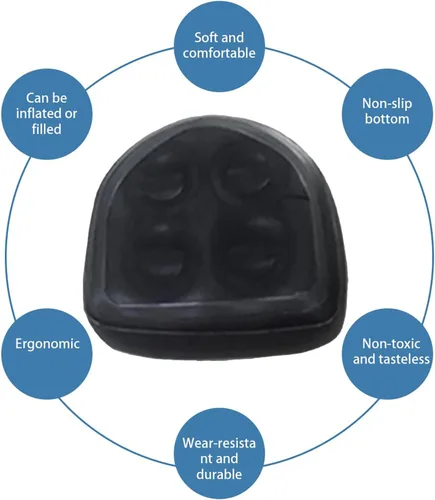 Vista 4 de Asiento inflable para bañera de hidromasaje con ventosas y cubierta de malla, asiento de cojín inflable de doble uso, almohada inflable