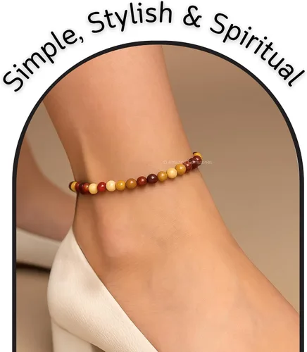 Vista 94 de Amazing Gemstone Crystal Anklet Ankle Bracelets for Women - Waterproof Beaded Healing Crystal Anklets, Plus Size Chakra Gemstone Bead Anklet