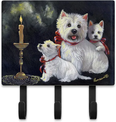 Vista 14 de Caroline's Treasures Bichon Frise Sisters - Ganchos para correa o llavero, multicolor
