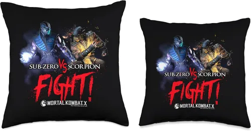 Vista 3 de Mortal Kombat X Fight - Almohada (16.0 x 16.0 in), multicolor