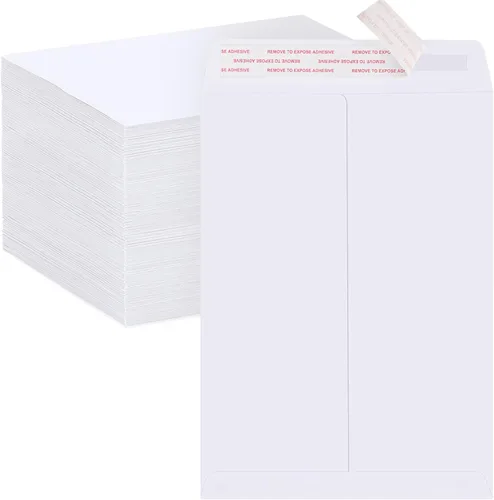 Vista 9 de ACSTEP Paquete de 100 sobres Manilla de 6 x 9 pulgadas, sobres de catálogo de papel kraft marrón autosellado para correo