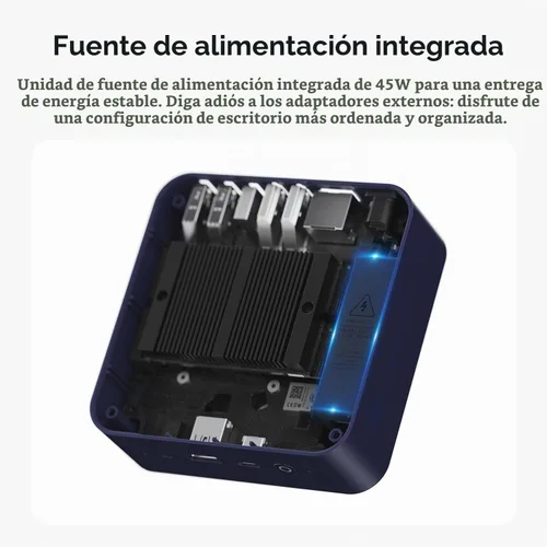 Vista 4 de Beelink EQ Mini PC, Intel N150 (hasta 3.6 GHz) 12 GB LPDDR5 RAM 500 GB SSD