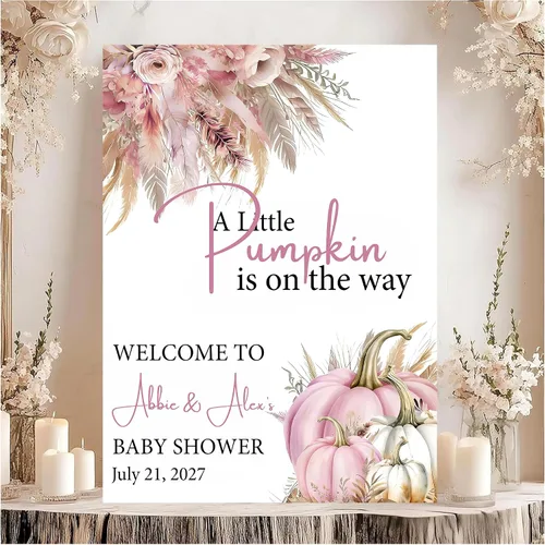Vista 16 de Letrero de bienvenida con texto en inglés «We Can Bearly Wait Baby Show» para niño, tema de globo de oso de peluche azul Style#1