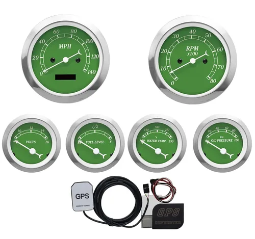 Vista 20 de MOTOR METER RACING - Juego de medidores para motores clásicos (juego de 6 medidores)
