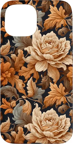 Vista 6 de Warm Colors of Autumn Stylish Design - Fall Flowers Pattern Case for iPhone 16