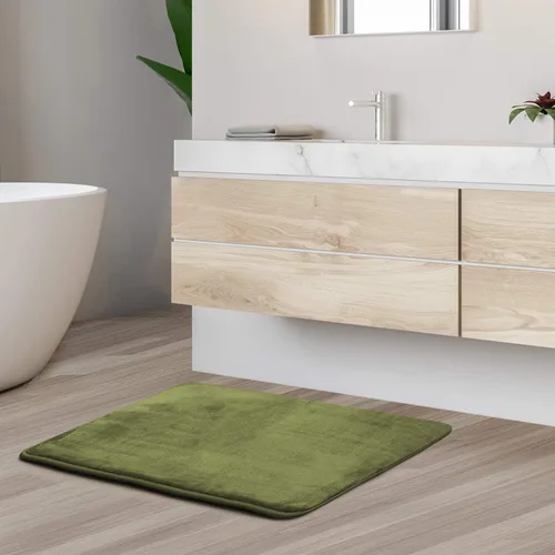 Vista 142 de Clara Clark Alfombra de Baño 24" x 17" - Alfombras de Baño, Tapete de Baño de Espuma Viscoelástica, Afelpado, Acogedor, Ultra Suave, Antideslizante