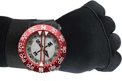 Vista 7 de Scuba Choice Brújula de buceo (soporte de muñeca/bungee) – Herramienta de navegación submarina fácil de leer para buceo, diseño duradero con bisel