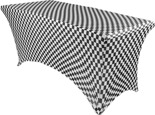 Vista 56 de YOUR CHAIR COVERS - Fundas rectangulares de elastano para mesas de 4 pies, manteles ajustados para eventos de boda, decoraciones de patio, tela Negro
