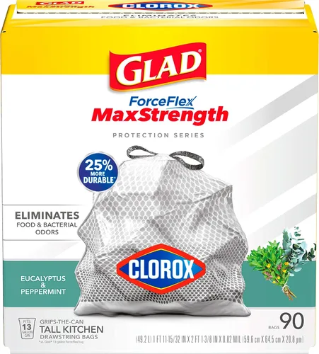 Vista 22 de Glad ForceFlex MaxStrength - Bolsas de basura para cocina, 13 galones, Bahama Bliss Febreze, 90 unidades (el paquete puede variar)