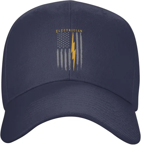 Vista 13 de Gorra de béisbol de electricista estadounidense con bandera de Estados Unidos