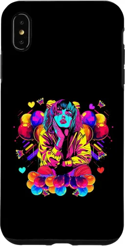 Vista 7 de iPhone 15 Streetwear synthwave 80s 90s retro anime Emo clown fashion Case