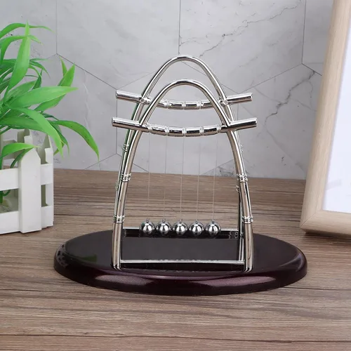 Vista 3 de Newtons - Bolas de equilibrio para cuna, bolas cinéticas oscilantes, bolas de equilibrio educativas de física, bolas de equilibrio de escritorio