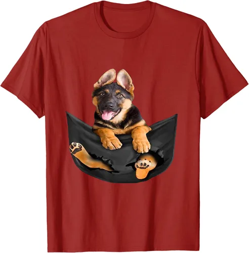 Vista 43 de Dog Lovers Gifts - Camiseta divertida con cara de perro con bolsillo, Negro, S