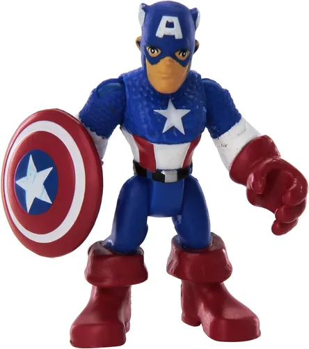 Vista 2 de Playskool Heroes Super Hero Adventures Capitán América y Marvels Falcon Toy