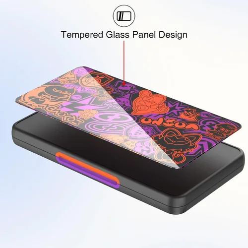 Vista 5 de THELIFELICIOUS Switch Game Card Case for Nintendo SwitchSwitch OLEDSwitch Lite, Gradient Color Lining Games Card Holder with 24 Game Card Slots and
