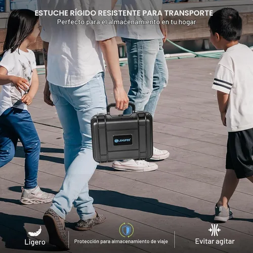 Vista 7 de Lekufee Funda Rígida Resistente al Agua para DJI Osmo Pocket 3, Mic 3/2/Mini, Combo de Creador, Combo de Expansión de Potencia, Cámara de Vlogging