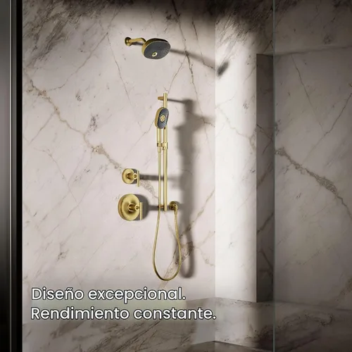 Vista 7 de Kohler 26284-2MB Statement Ducha de mano oblonga de tres funciones, 2.5 gpm, latón moderno cepillado vibrante