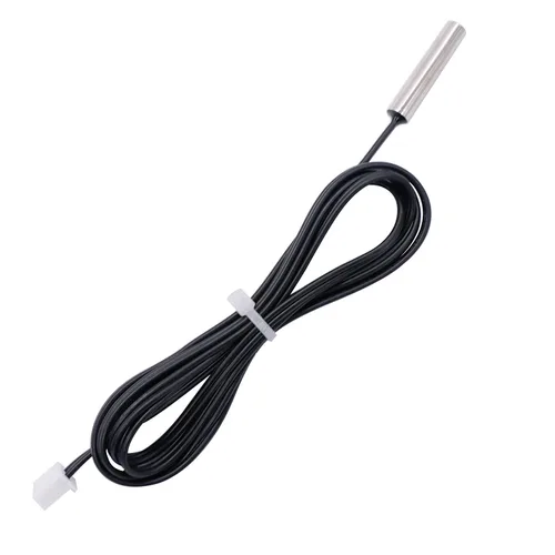 Vista 2 de TWTADE 5 sensores de temperatura de termistor 1M 10K B3950, capaces de soportar -25 a 257.0 °F, sondas sensibles con sensor de temperatura NTC tiene