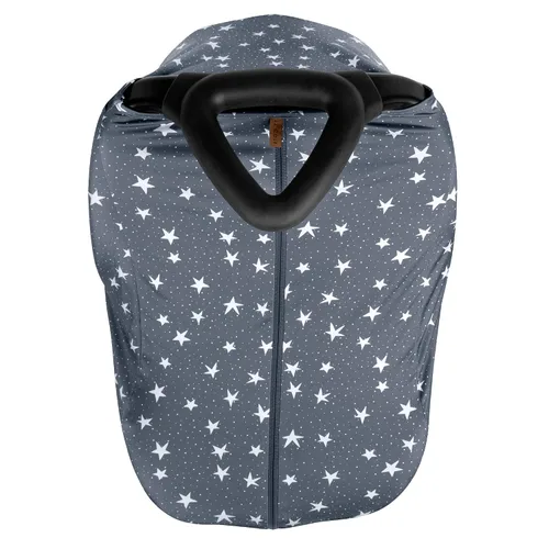 Vista 2 de JJ Cole DreamGuard - Toldo plegable para asiento de automóvil, transpirable y ajustable, diseño de estrellas