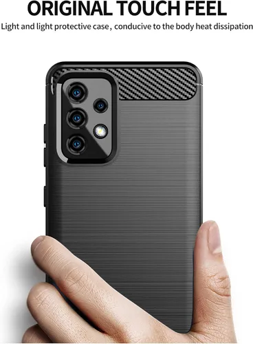 Vista 3 de Asuwish Funda compatible con Samsung Galaxy A52 5G/4G y protector de pantalla de vidrio templado, accesorios de celda, funda delgada de TPU suave