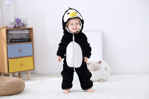 Vista 2 de Disfraz unisex para niños disfraz de Halloween traje de animal con capucha