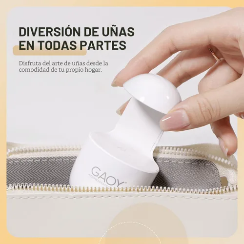 Vista 4 de GAOY Mini Luz UV para Uñas de Gel, Pequeña Luz de Curado, Lámpara de Uñas LED en Forma de Cáscara de Huevo, Curado Rápido, Blanco Portable Travel