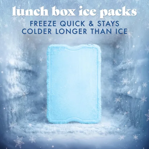 Vista 11 de Cool Coolers by Fit & Fresh XL Slim Ice Packs, Quick Freeze Reusable Ice Packs for Lunch Boxes & Coolers, Long-Lasting, Space Saving Cooler Ice Packs