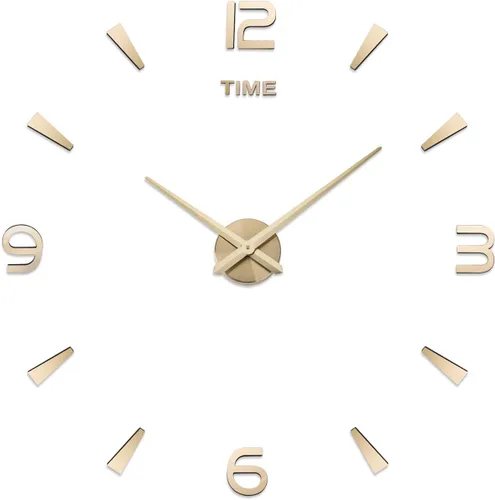 Vista 9 de AILILIFE Reloj de pared 3D DIY con adhesivo para decoración de espejo, sin marco, kit de reloj de pared grande para el hogar, sala de estar Plateado