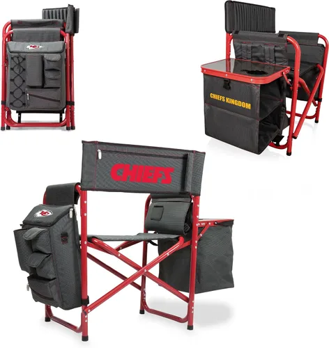 Vista 50 de PICNIC TIME NFL NFL Fusion - Silla de campamento unisex para adultos, con mesa auxiliar y enfriador suave, silla de playa para adultos, silla