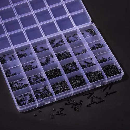 Vista 3 de 1440 tornillos negros para computadora portátil M1.2 M1.4 M1.7 M2 cabeza plana Phillips Tornillos avellanados SSD Tornillos Accesorios Mini máquina