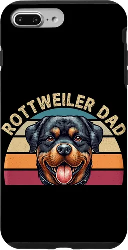 Vista 12 de Rottweiler Dad Rottie Father Dog Parent Father's Day Retro Case for iPhone 16
