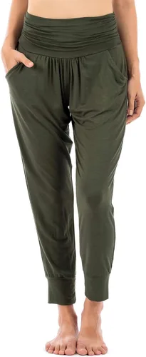 Vista 2 de LOFBAZ Pantalones deportivos de yoga con bolsillos pantalones de entrenamiento pantalones de harén para descansar