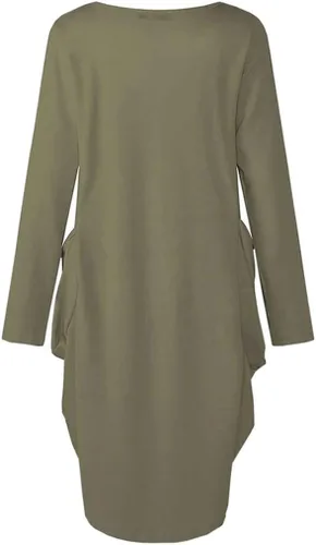 Vista 2 de WbJetr Vestido de túnica de manga larga para mujer, color negro