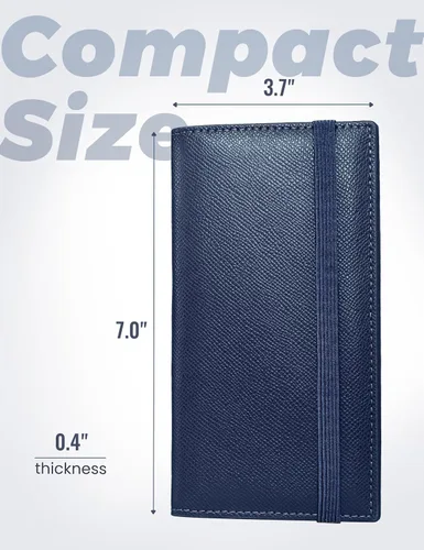 Vista 52 de Yarnic Funda para chequera personal, soporte para chequera con soporte para bolígrafo y divisor de plástico transparente integrado para cheques Rosa