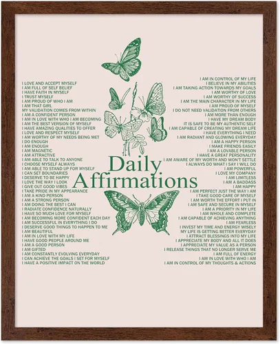 Vista 12 de Poster Master Póster tipográfico – Impresión de cita – Cambia tus pensamientos, cambia tu mundo, inspirador, motivacional – Regalo para familia