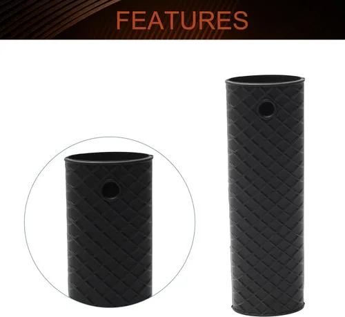 Vista 3 de MroMax Soporte de silicona con asa caliente de 6.1 pulgadas, agarradera antideslizante resistente al calor, para ollas de hierro fundido, woks Negro