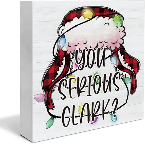 Vista 9 de Señal de madera de Navidad 2024 para el hogar, decoración familiar, decoración de mesa de Navidad de 5 x 5 pulgadas