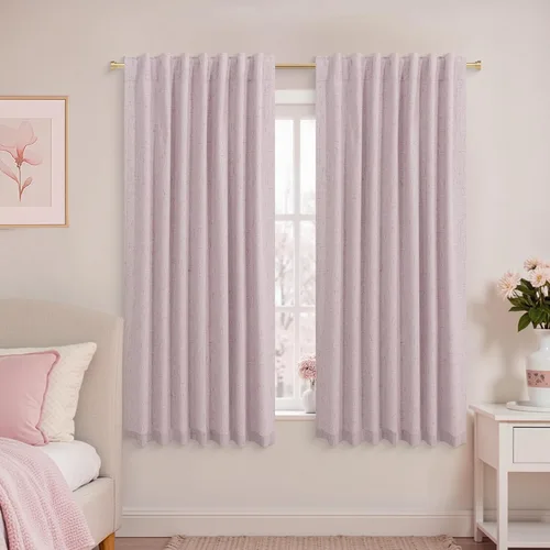 Vista 74 de KOUFALL - Cortinas de medio estilo francés de lino para ventana, juego de 2 cortinas cortas de 40 pulgadas de longitud, para privacidad, cortinas