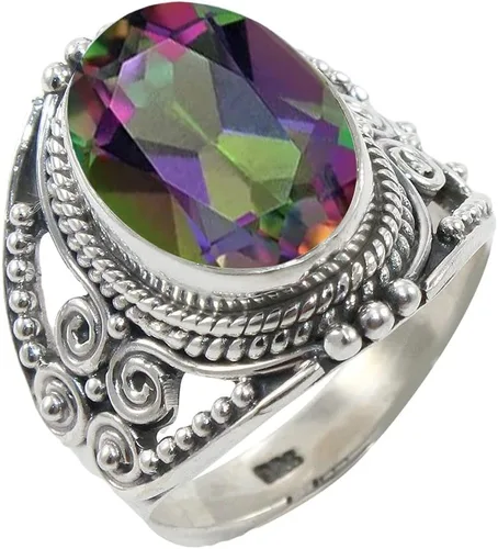 Vista 30 de Anillo de Plata Esterlina 925 para Mujeres con Piedra Preciosa Natural, Anillo de Compromiso de Plata Esterlina, Piedra Natal de Junio con Engaste