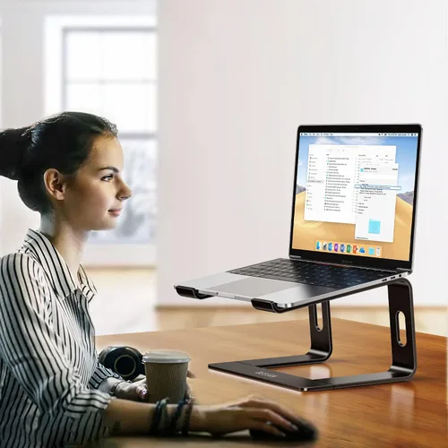 Vista 7 de BESIGN LS03 - Soporte elevador de aluminio para laptop, ergonómico y desmontable, elevador para computadora, compatible con MacBook Air Pro, Dell