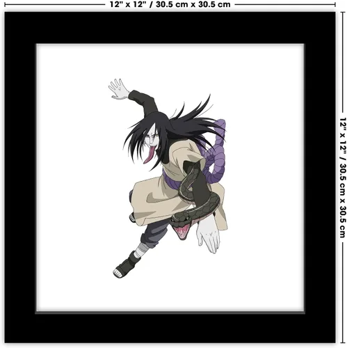Vista 7 de Trends International Gallery Pops Naruto Shippuden - Orochimaru - Arte de pared, versión enmarcada negra, 12 x 12 pulgadas