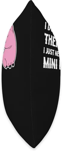 Vista 2 de Just Need My Mini Pig Miniature Pig Owner Gift Therapy Just Need My Mini - Almohada de cerdo miniatura, 16 x 16 pulgadas, multicolor