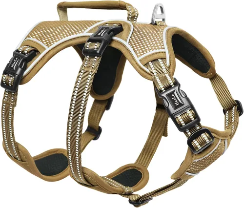 Vista 10 de HEELE Arnés para perro, arnés para perro a prueba de escapes, liberación en el cuello, chaleco ajustable reflectante sin tirones con mango duradero
