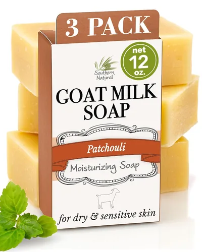 Vista 13 de Southern Natural Barra de jabón de carbón activado (paquete de 3) jabón facial y corporal para pieles sensibles con lodo del mar muerto, leche