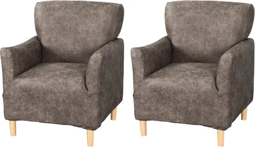 Vista 45 de FUANGUI Funda para Sillón de Banquete con Brazos Fundas para Sillas Elásticas Funda para Sillón Club Funda Suave para Sillón Sofá Cubiertas