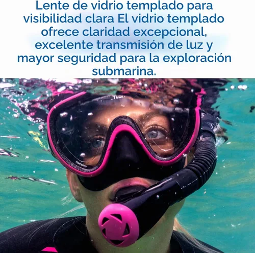 Vista 3 de TUSA Máscara deportiva Serene para adultos y esnórquel seco combinado con bolsa de viaje reutilizable