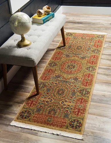 Vista 35 de Unique Loom Palace Collection - Alfombra bohemia tradicional, medallón, vintage (2 pies x 3 pies, rectangular, azul claro/bronceado)